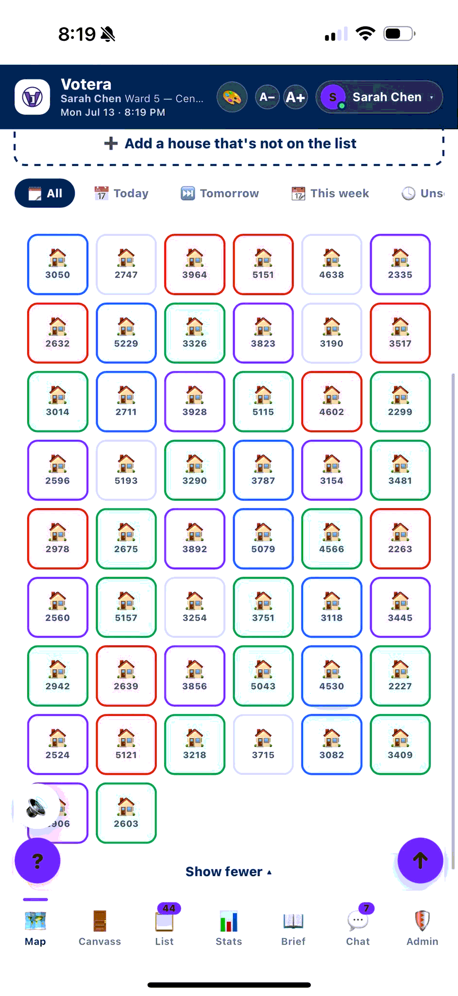 Votera live turf map